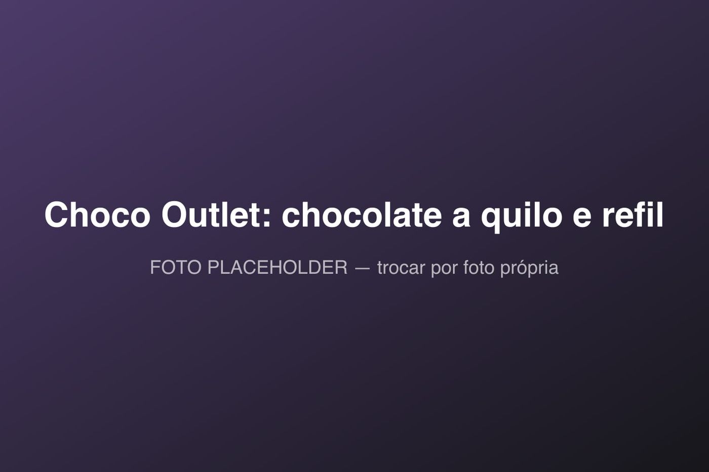 Choco Outlet, em Campos do Jordão