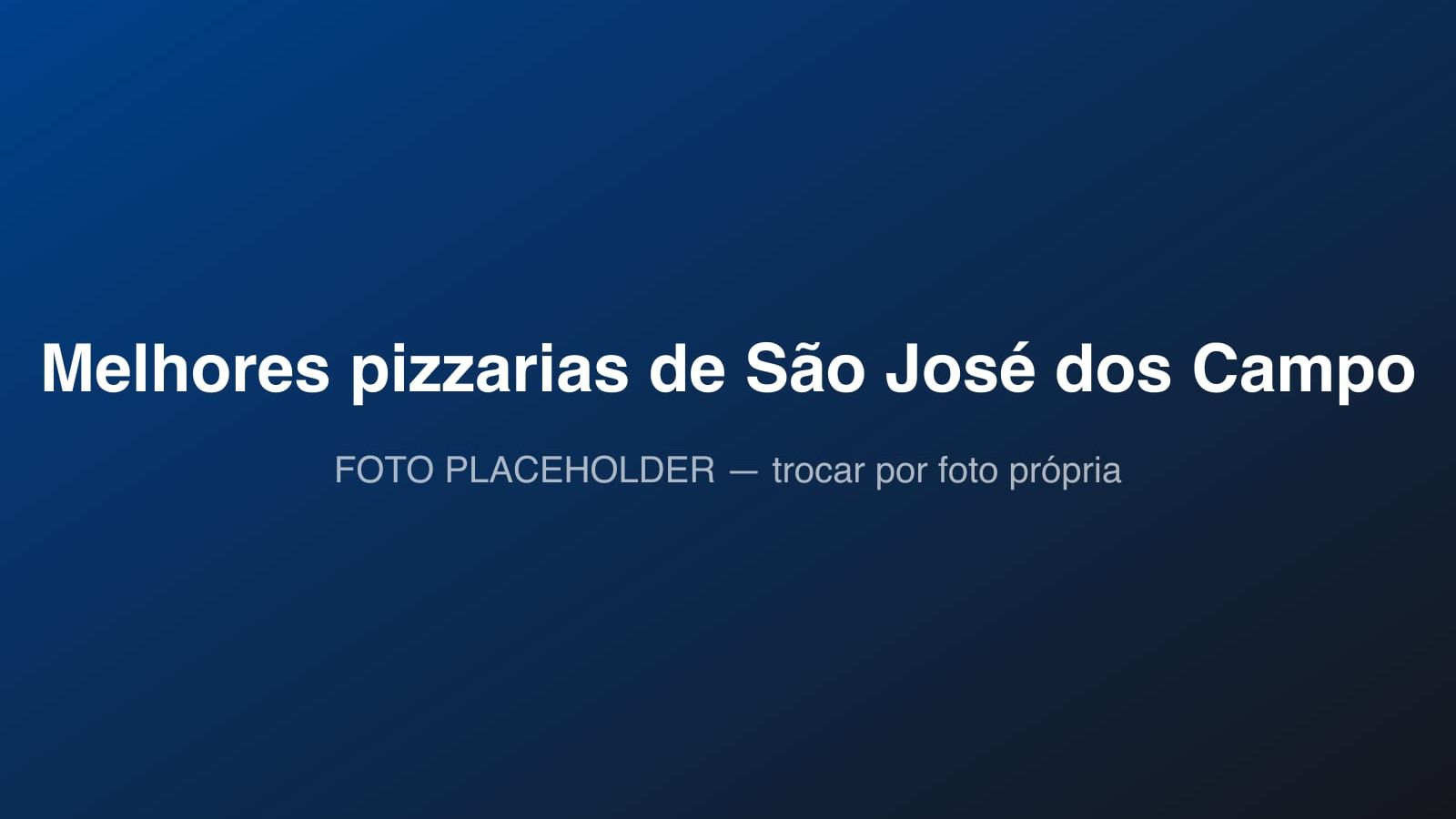 Melhores pizzarias de São José dos Campos: foto ilustrativa de demonstração
