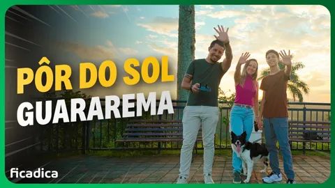 Vista do pôr do sol a partir do Mirante de Guararema