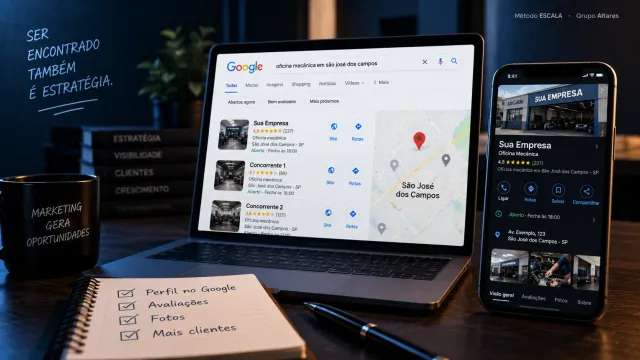 Busca no Google por empresas em São José dos Campos